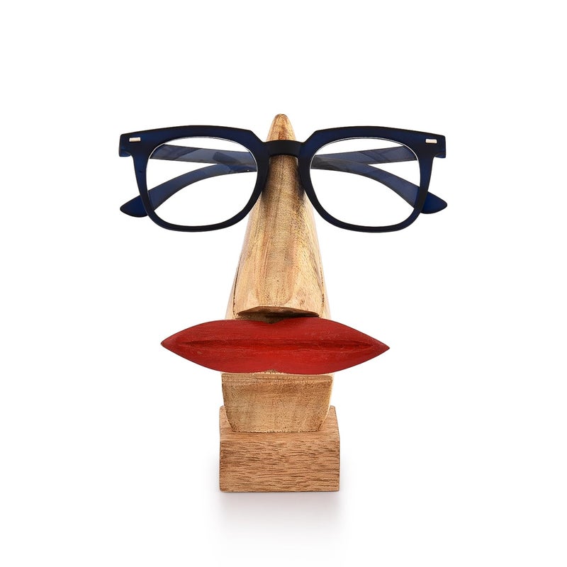 NIRMAN Display Stand Wooden Nose Shaped Eyeglass Spectacle Holder Display Stand Home Decorative Gift Home DÃ©cor (2" x 2" x 6") - Image 2